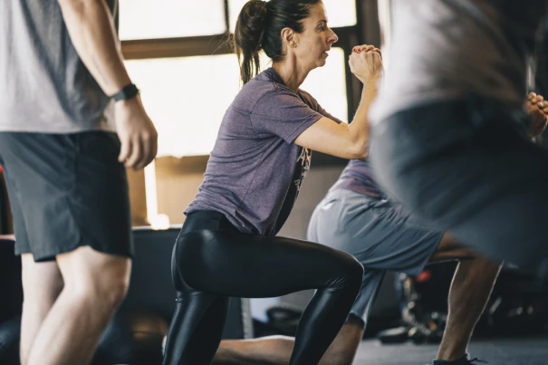 People doing squats